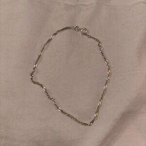 Silver Twisted Chain Bracelet